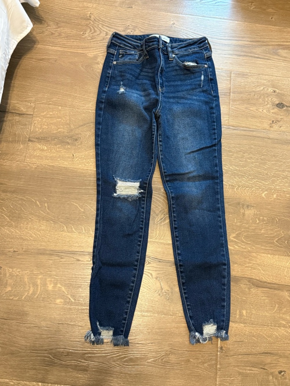 KanCan Dark Blue Distressed Skinny Jeans